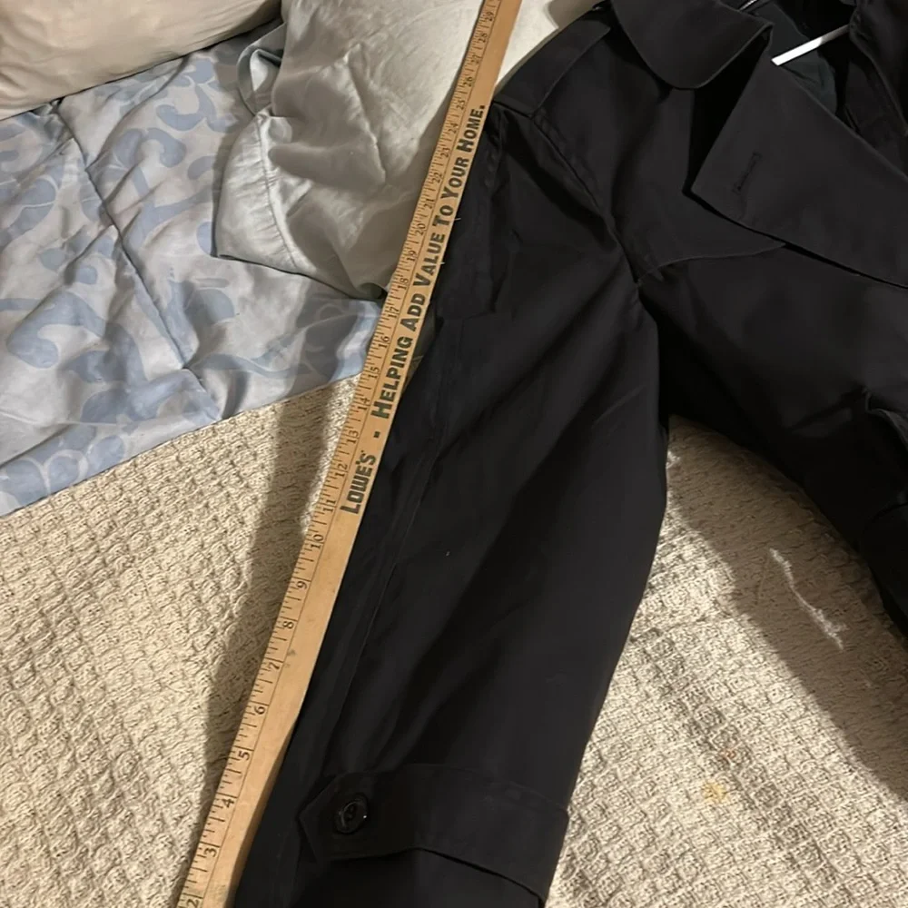 Men's Black Military Field Coat - Picture 5 of 8